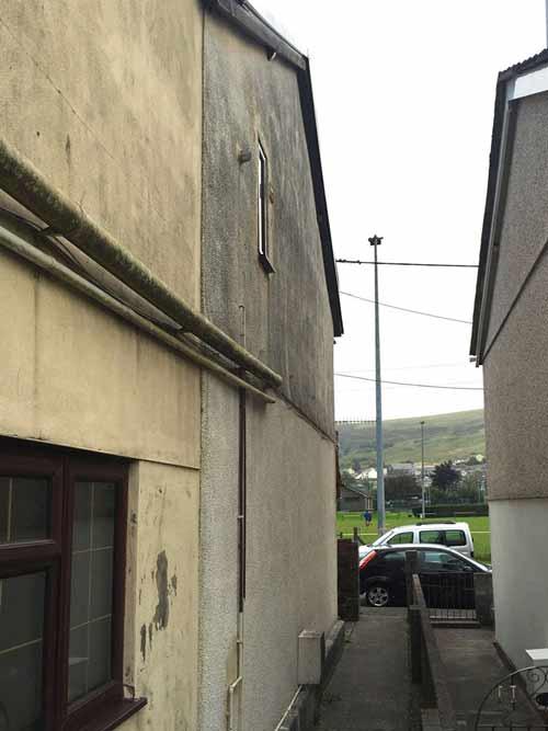 House elevation before external wall insulation