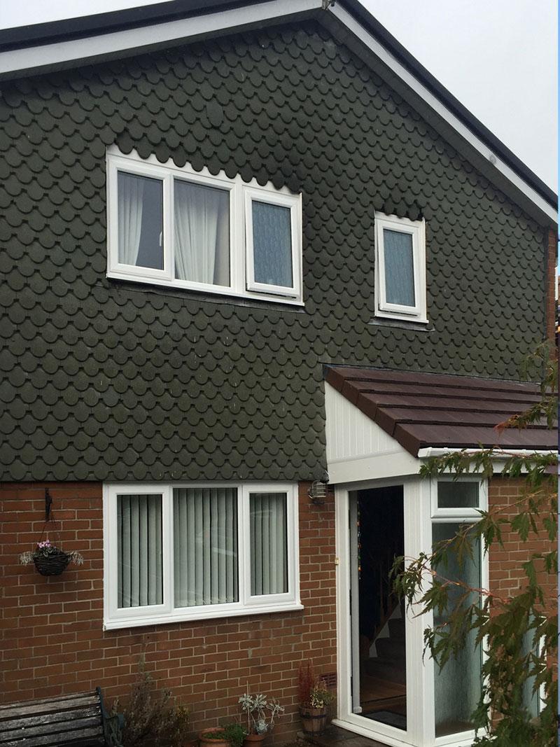 External insulation before and after