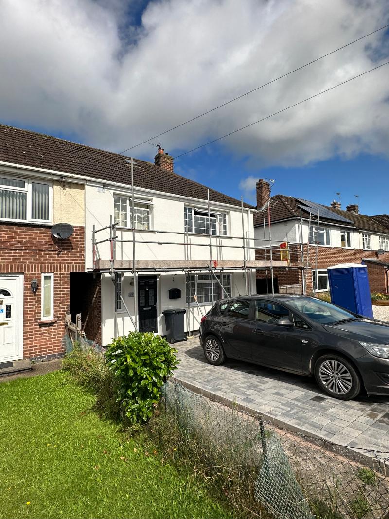 Finished external wall insulation elevation