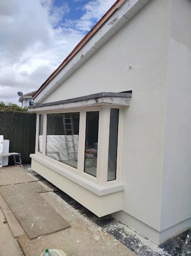 Bay window side elevation after wrap